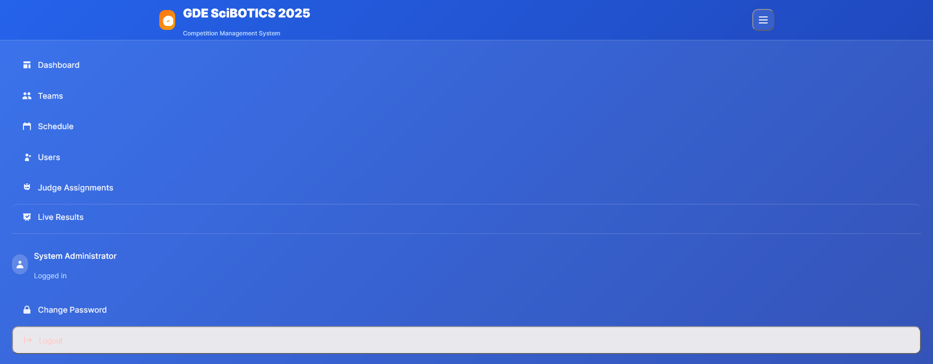 GDE Sci-BOTICS Competetion System